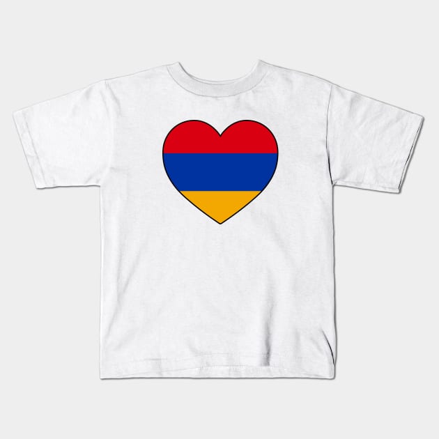 Heart - Armenia _045 Kids T-Shirt by Tridaak